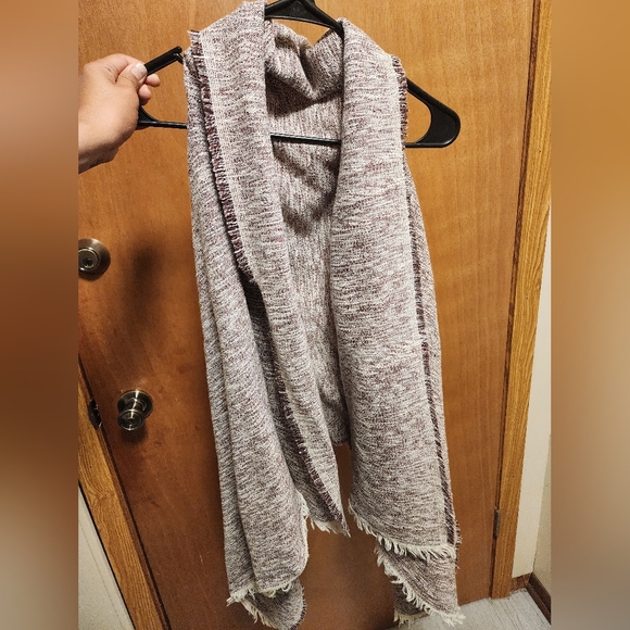 Express Sleeveless Cardigan Women's Poncho Boho One Size Tan/Beige - Picture 1 of 6